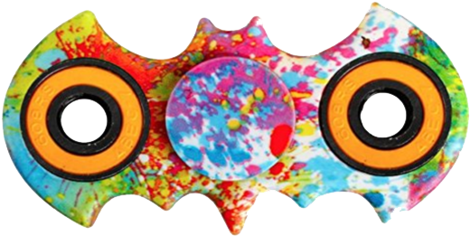 Download - Batman Fidget Spinner Splatter (537x296), Png Download