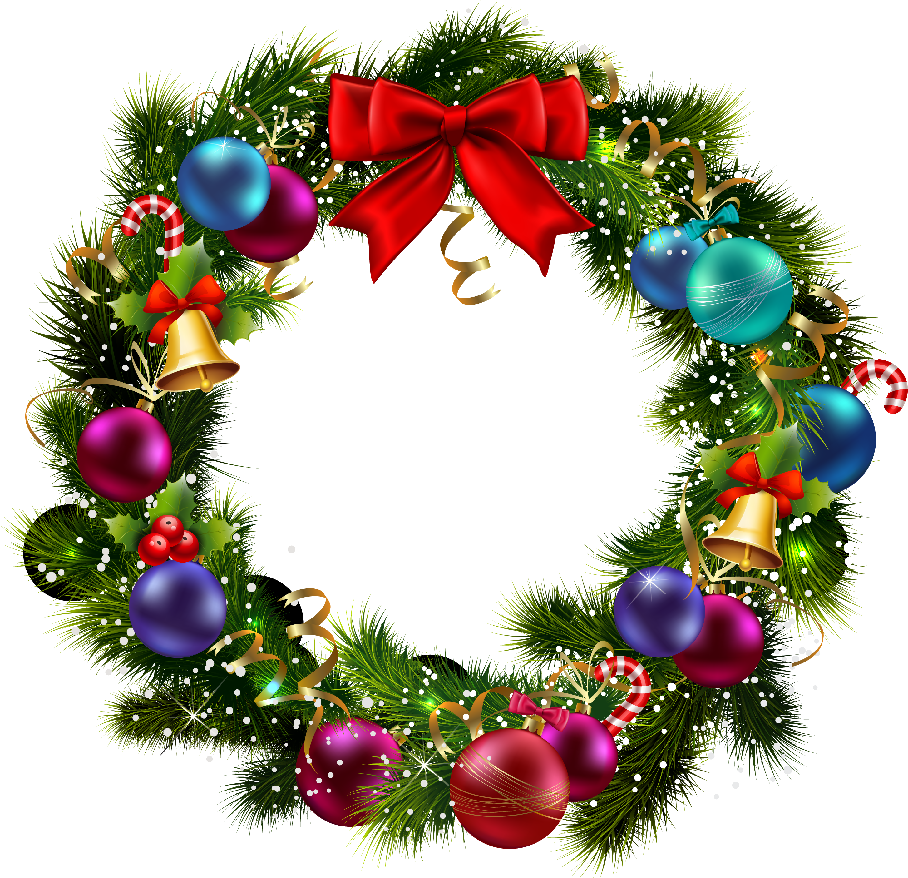 Christmas Bicycle Drop Off Location In Decatur Al - Transparent Background Christmas Wreath (3000x3000), Png Download