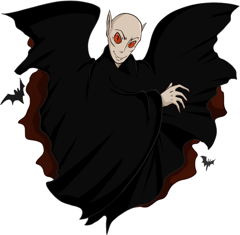 Free To Use Public Domain Halloween Clip Art - Vampirs-aufkleber Quadratischer Aufkleber (800x800), Png Download