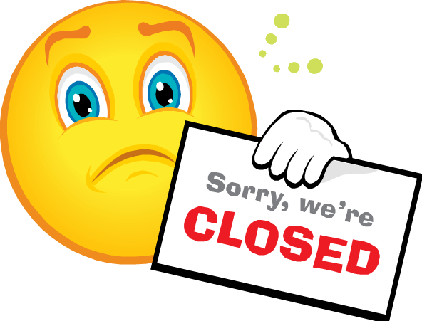 Borrisokane Library Is Closed Today - Closed Clipart (592x451), Png Download