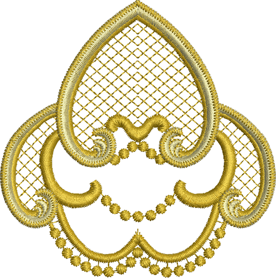 Golden Embroidery Designs Png (563x567), Png Download