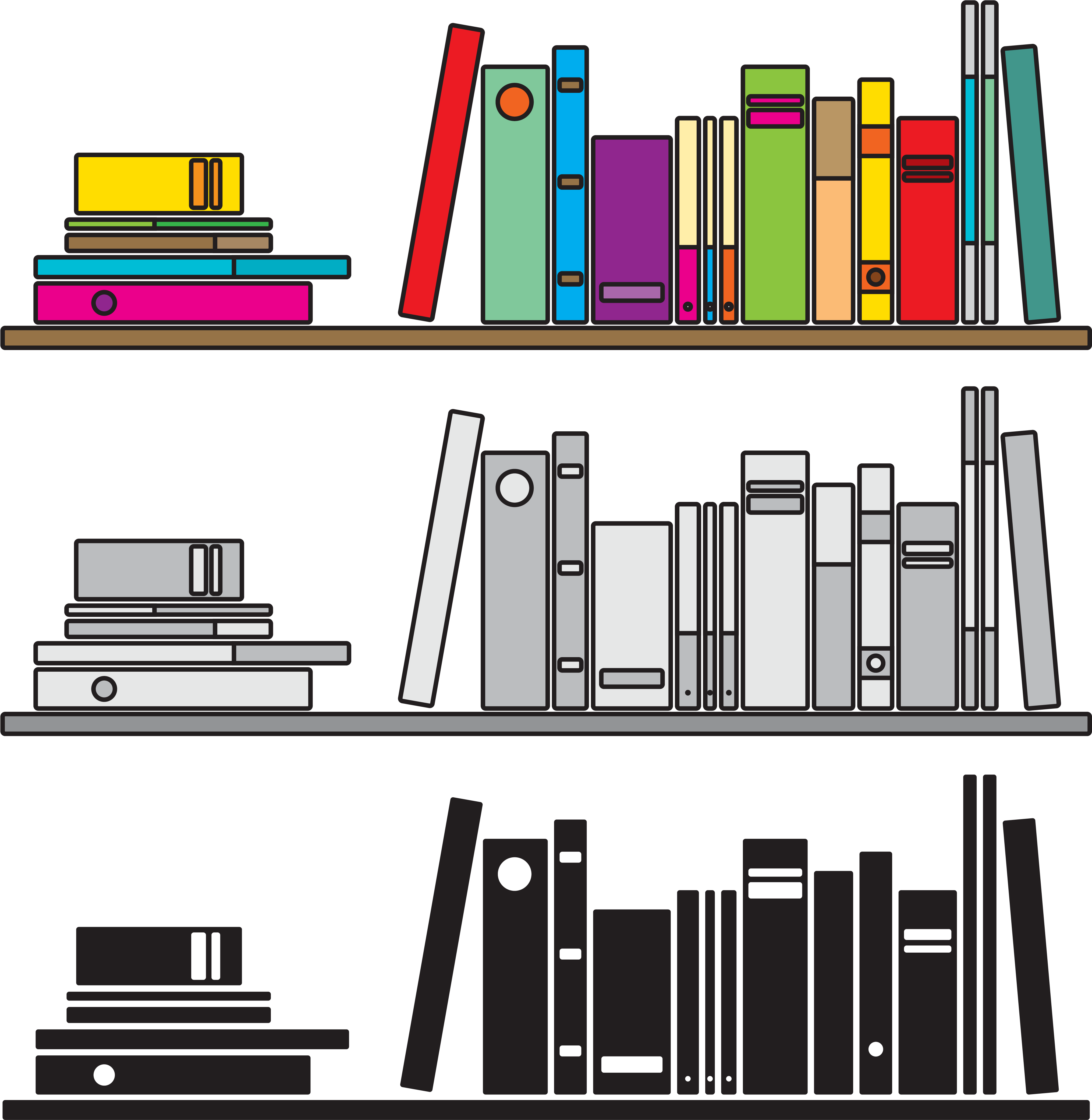 Clip Black And White Library Bookcase Illustration - National Society Of Collegiate Scholars 15oz Coffee (4508x4425), Png Download