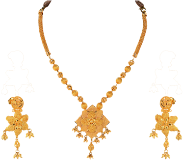 Orra Gold Set Necklace - Gold Necklace Set Design (400x400), Png Download