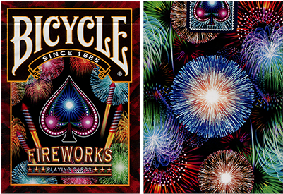 Bicycle Fireworks Playing Cards (400x400), Png Download