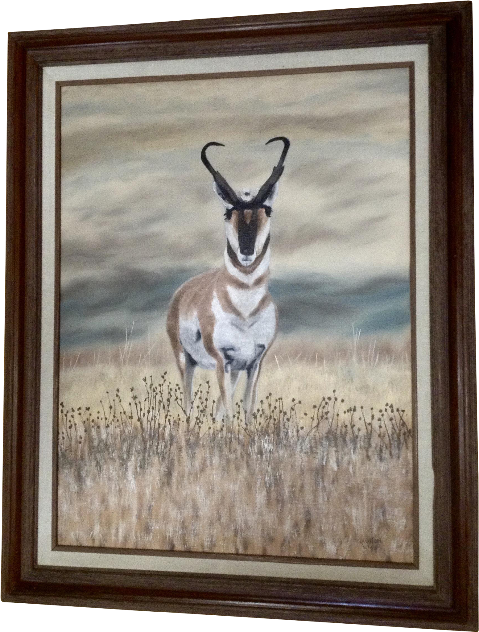 Lawton, Pronghorn Antelope Buck Realism Oil Painting - Oil Painting (2048x2048), Png Download
