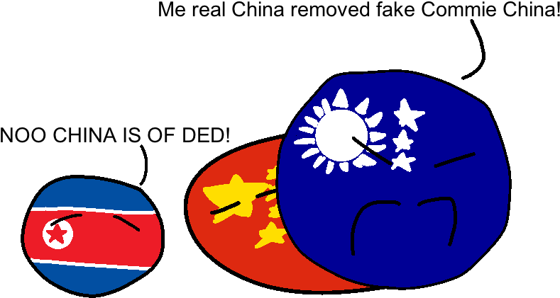 Remove Fake China - Republic Of China Countryball (800x600), Png Download