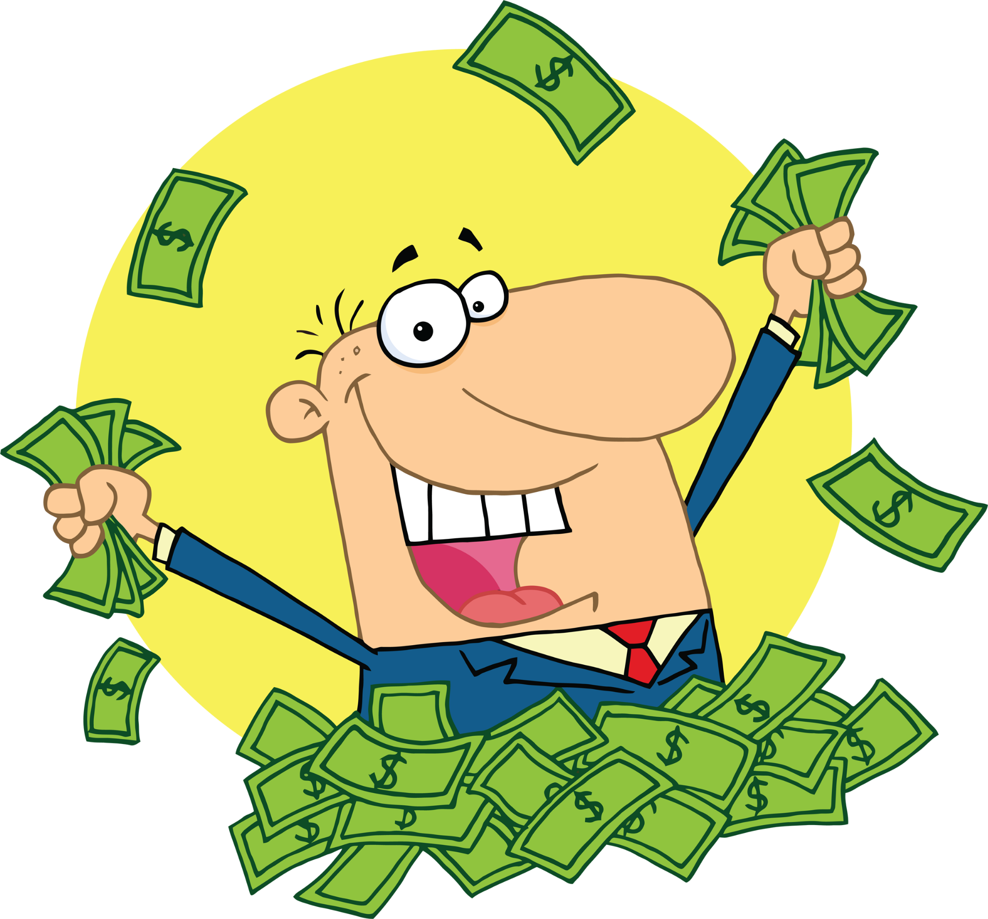 I Won Kshs - Rich Cartoon (2000x1859), Png Download