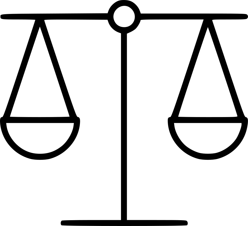 Balance Measure Measurement Weight Comments - Outline Of A Balance (980x892), Png Download
