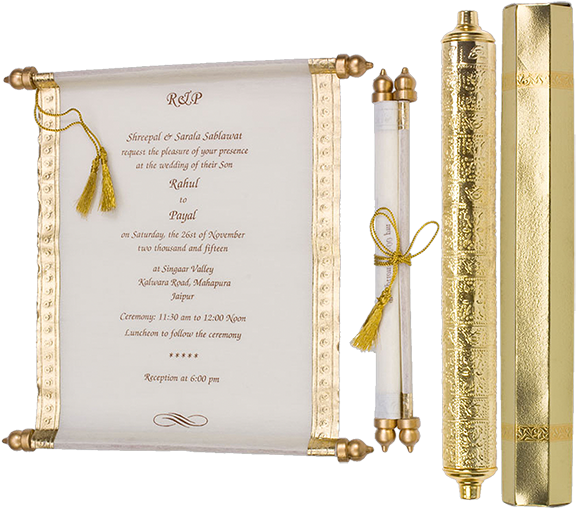 Scroll Invitations S951 Available At Www - Royal Wedding Invitation 2011 (580x532), Png Download