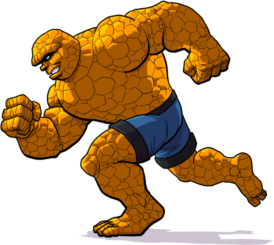 Drawing Marvel Thing - Fantastic Four Thing Png (952x839), Png Download