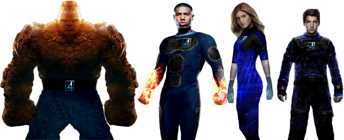 Png Quarteto Fantástico - Fantastic Four 2016 Png (1131x707), Png Download