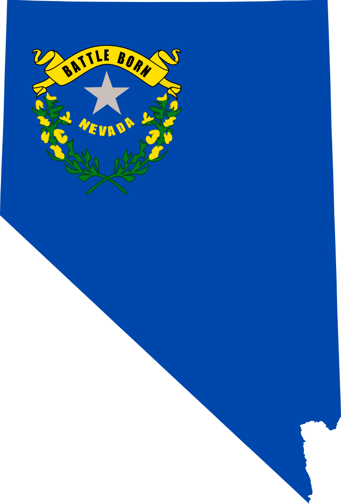 Flag-map Of Nevada - State Of Nevada (692x1023), Png Download