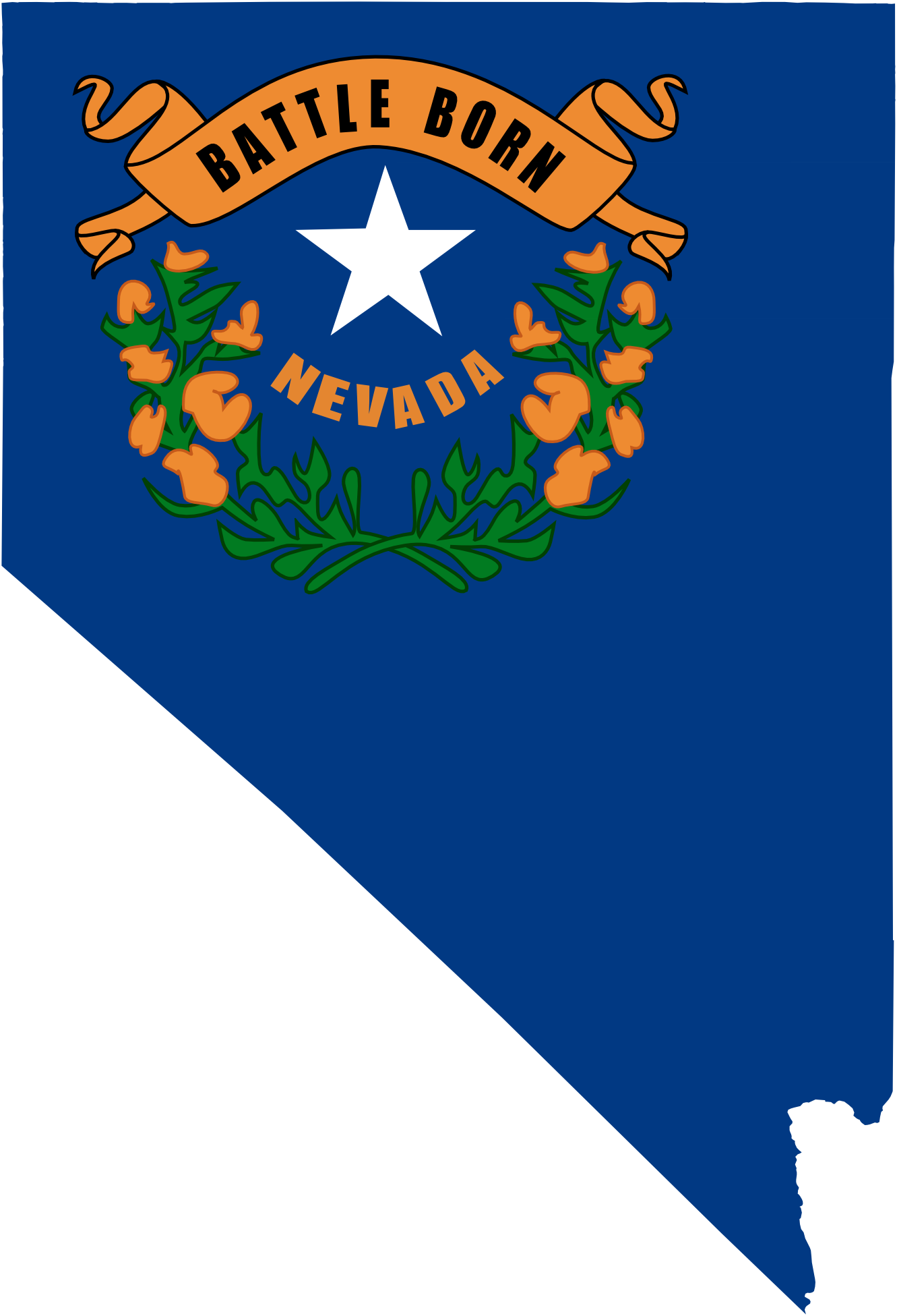 Clip Art - Nevada Flag (1331x1951), Png Download