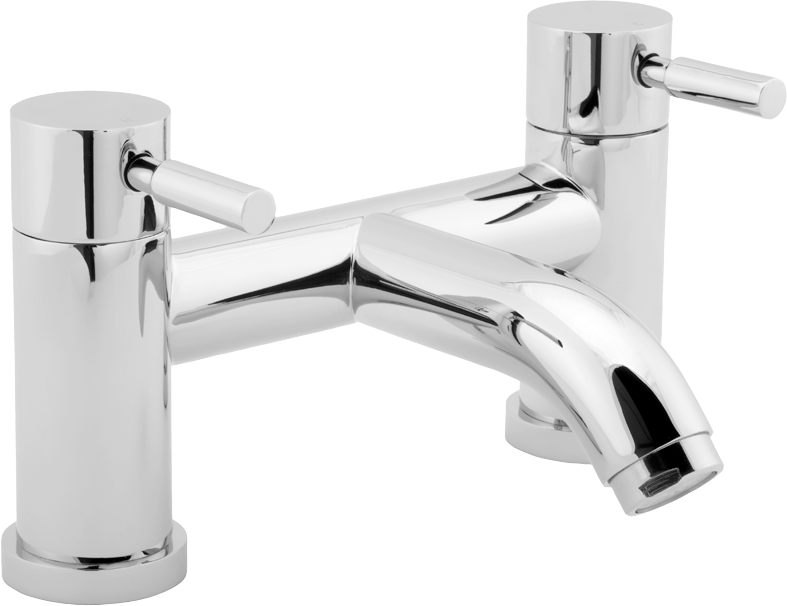 Deck Mounted Bath Filler - Deva Vision Deck Mounted Bath Filler Tap - Chrome Vsn208 (787x606), Png Download