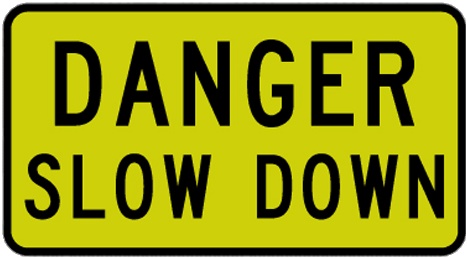 Danger Slow Down Sign - Danger Overhead Power Lines Sign (550x548), Png Download