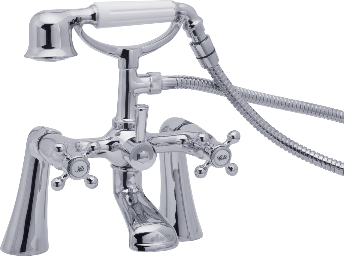 Deva Tud03/501 Tudor Gold Bath Shower Mixer (1146x854), Png Download