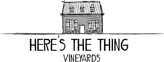 Here's The Thing Vineyard Horizontal Grey Scale - Color (576x288), Png Download