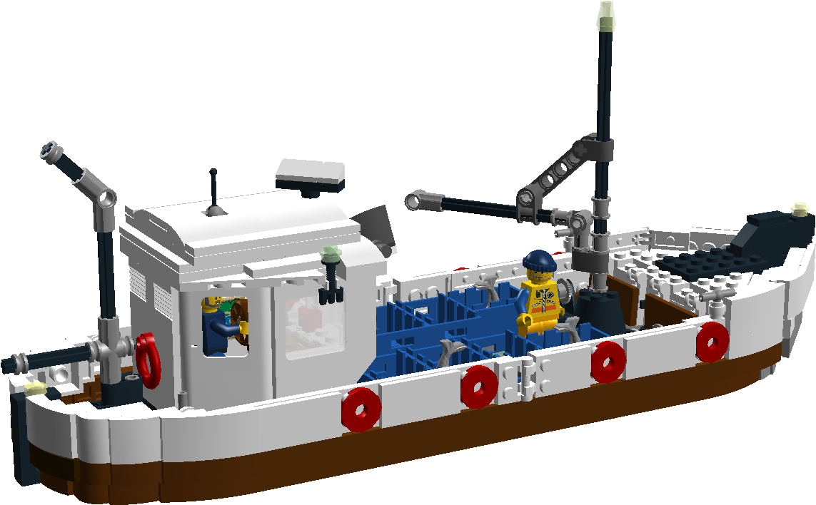 Traditional Fishing Boat - Fishing Trawler (1286x709), Png Download