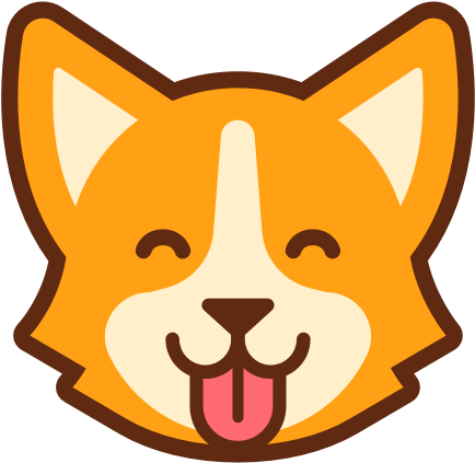 Corgi Butt Png - Cute Cartoon Dog Face (618x618), Png Download