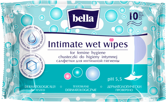 Feminine Hygiene Wet Wipes Bella - Bella Intimate Care Wet Wipes - 10 Pieces (895x895), Png Download