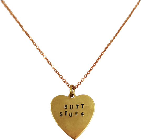 Butt Stuff Hand-stamped Necklace - Necklace (600x600), Png Download