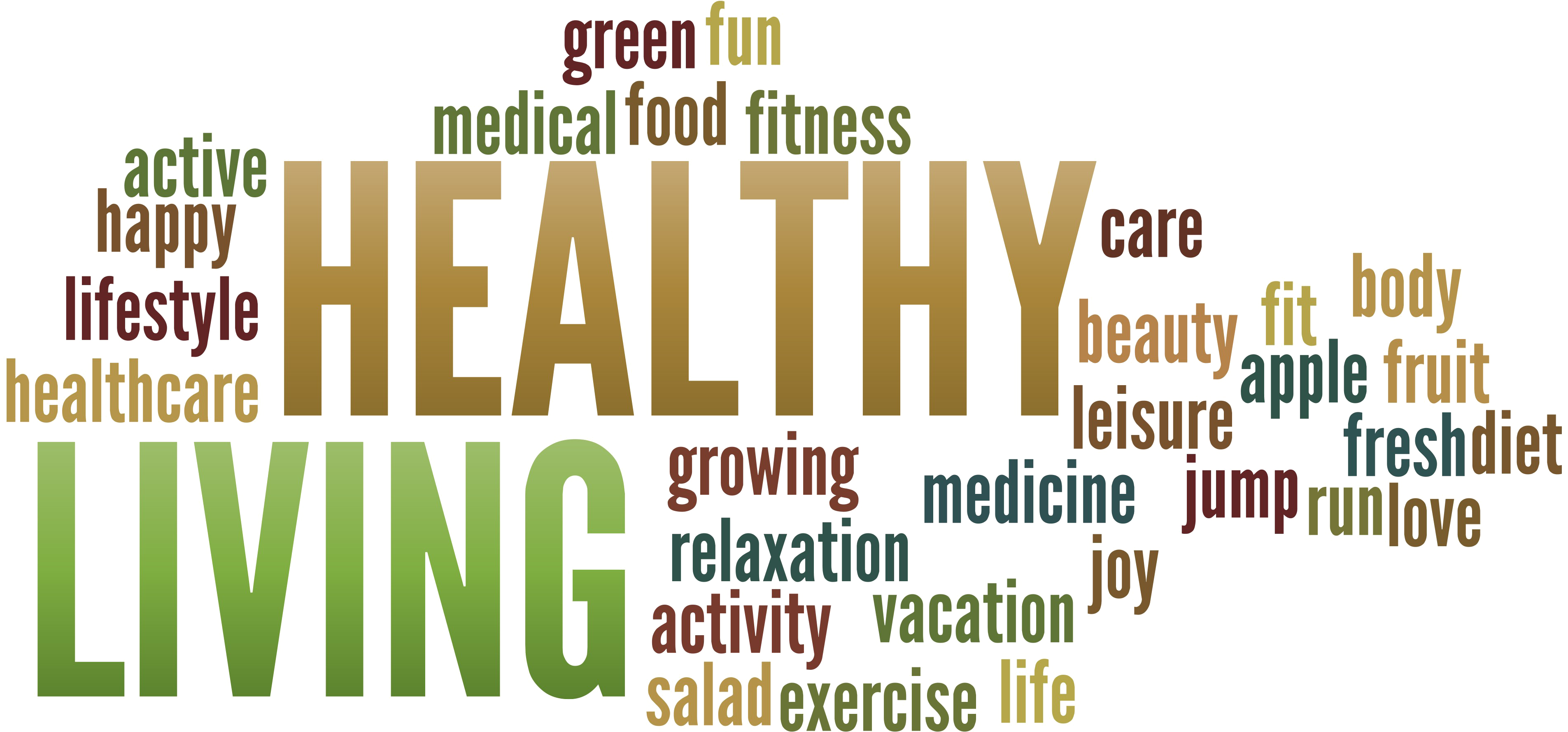 Healthy Lifestyle Png Picture - Collage Of Healthy Living (4000x2000), Png Download