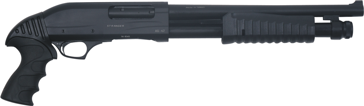Stranger Bsm123 Pump Action Shotgun - Brokovnice Pumpa (2000x544), Png Download
