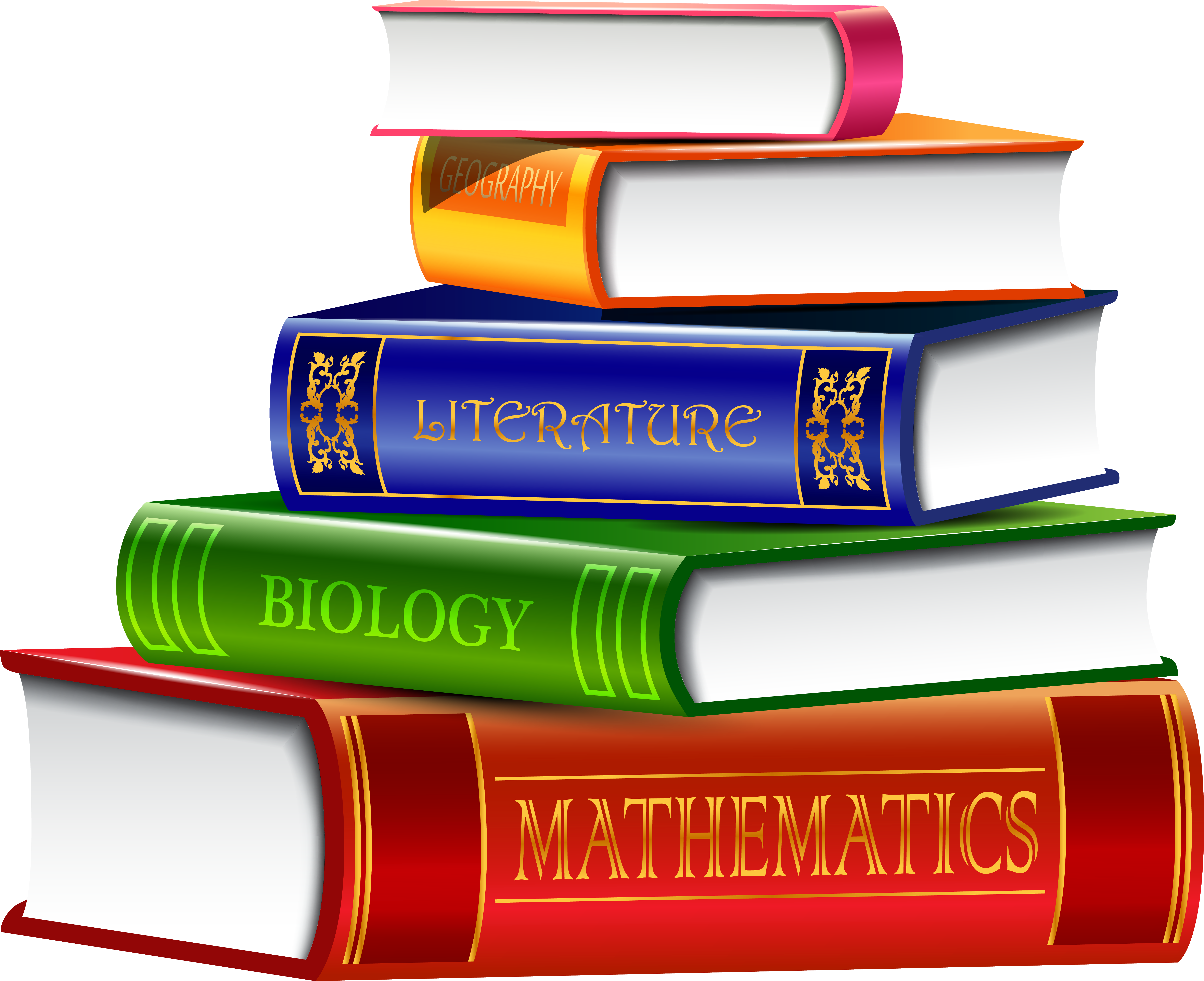 Graphic Royalty Free Download Cliparts Free Download - School Books Transparent Background (6305x5140), Png Download