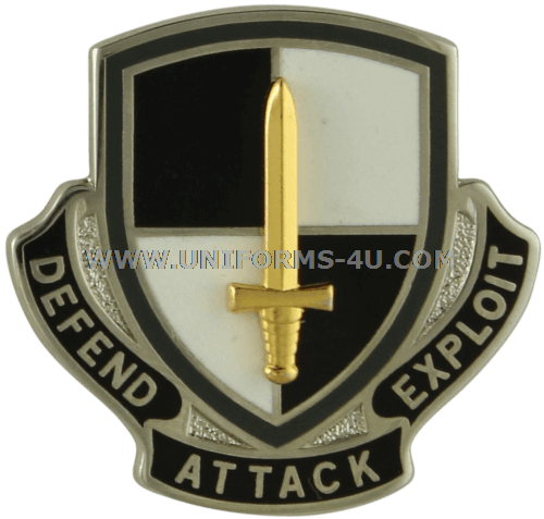 Army Cyber Regimental Crest (500x477), Png Download