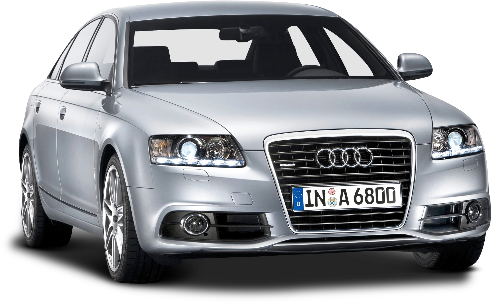 Silver Audi Car - Audi A6 2010 Png (1802x1146), Png Download