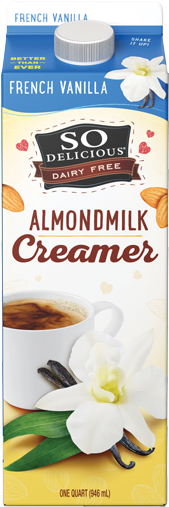 So Delicious Dairy Free Unsweetened Almondmilk Beverage (480x510), Png Download