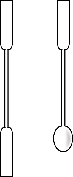 Flask Drawing Laboratory Spatula Picture Download - Spatula Drawing In Laboratory (246x592), Png Download