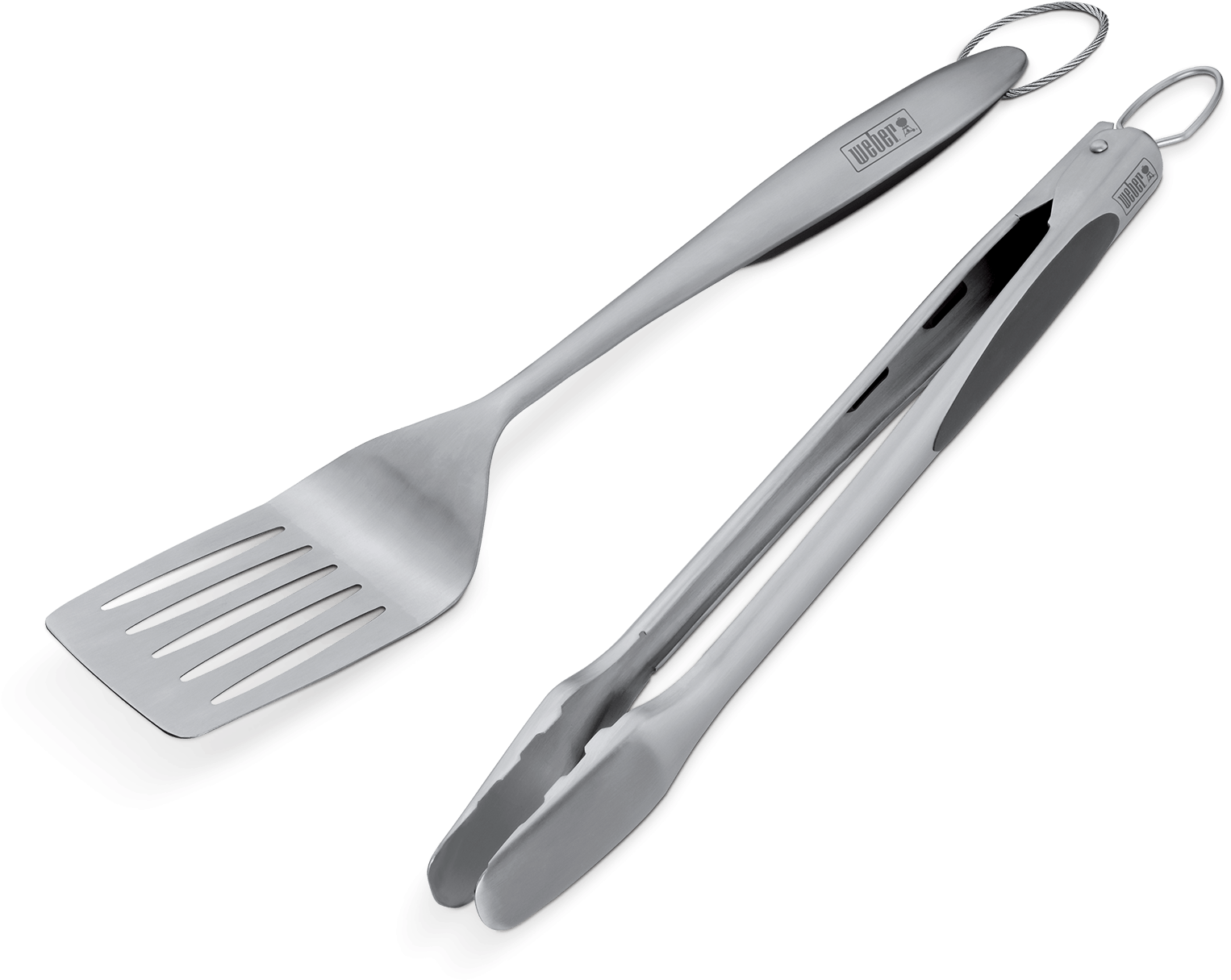 Deluxe Tool Set - Weber Stainless Steel Two Piece Barbecue Tool Set (1800x1800), Png Download