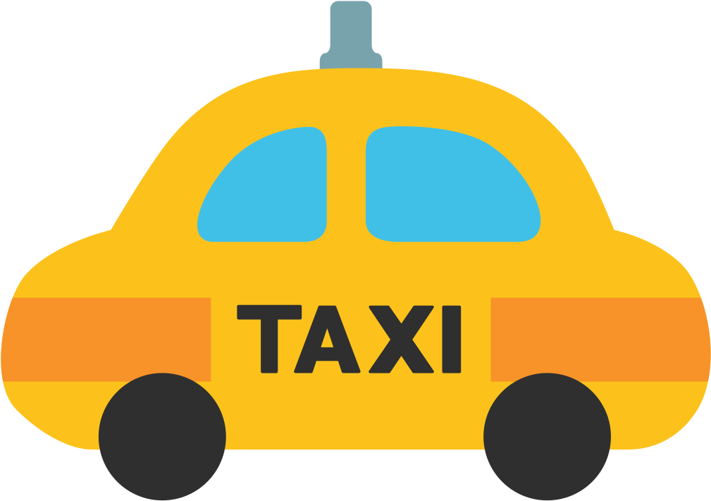 File - Emoji U1f695 - Svg - Taxi Emoji (1024x1024), Png Download