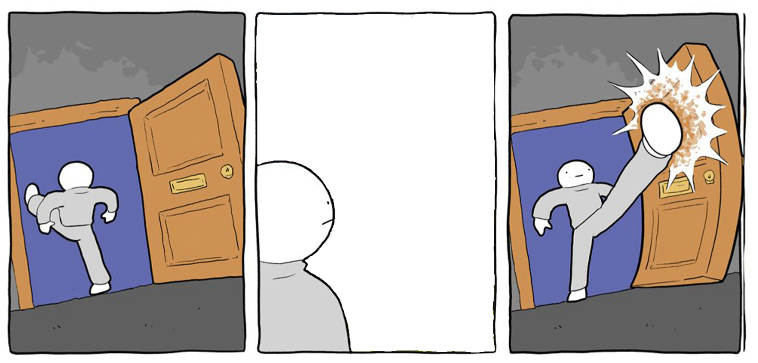 View and Download hd Copy Discord Cmd - Kicking The Door Meme PNG Image for...
