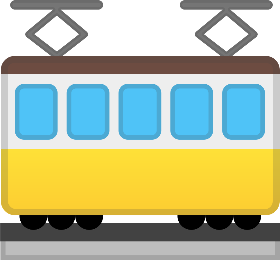 Download Svg Download Png - Tram Emoji (1024x1024), Png Download