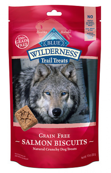 Blue Buffalo Grain Free Wilderness Salmon 10 Oz - Blue Buffalo Wilderness Dog Salmon Biscuits (540x676), Png Download