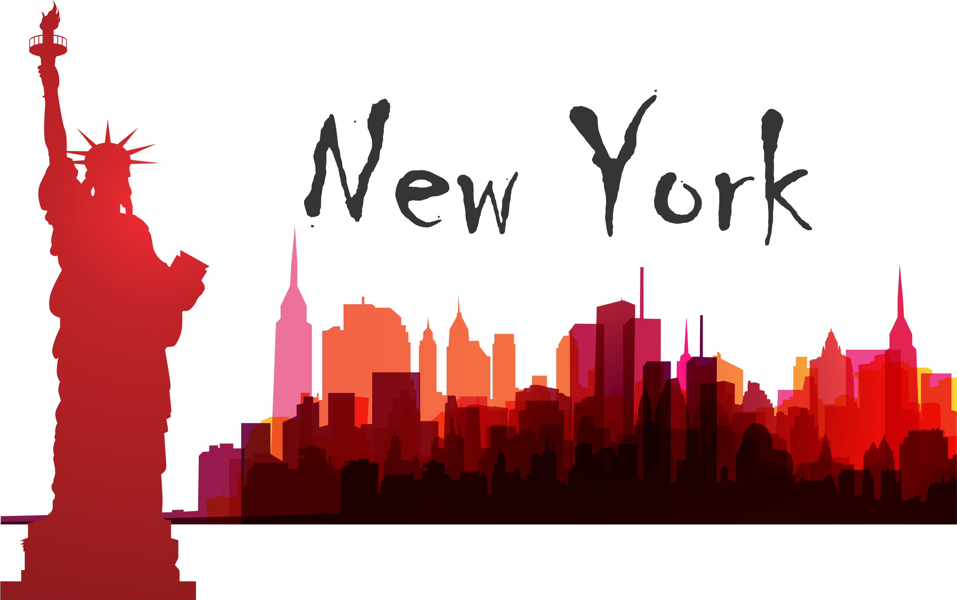 Chicago To Los Angeles, May - Statue Of Liberty (3134x1965), Png Download