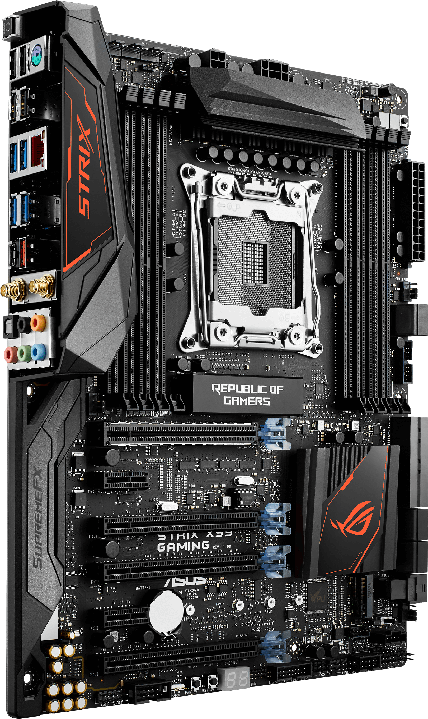 1intel Lga 2011-v3 - Asus Strix X99 (2000x3038), Png Download