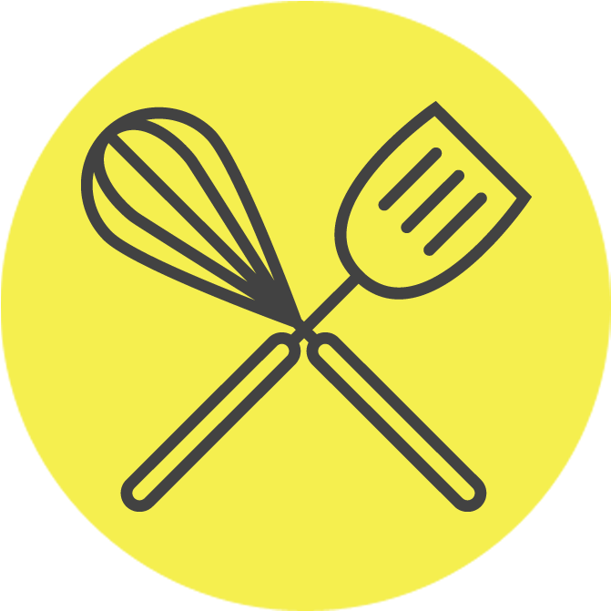 Whisk And Spatula - Circle (900x900), Png Download