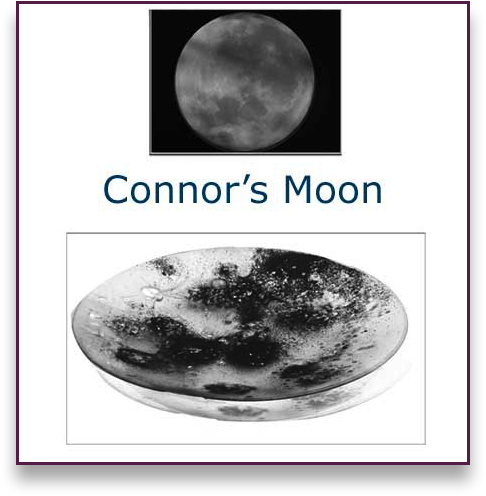 Connors Moon Glass Art Bowl - Glass (486x496), Png Download