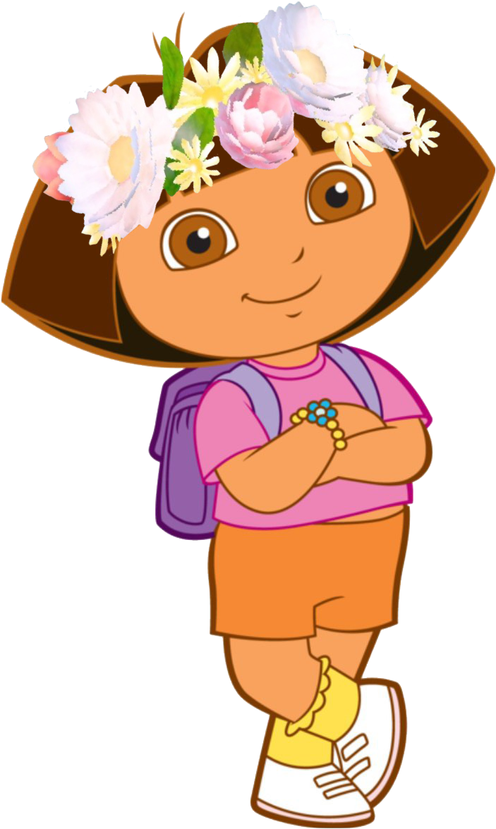 Dora Rockin' The Snapchat Flower Crown - Dora The Explorer (825x1223), Png Download