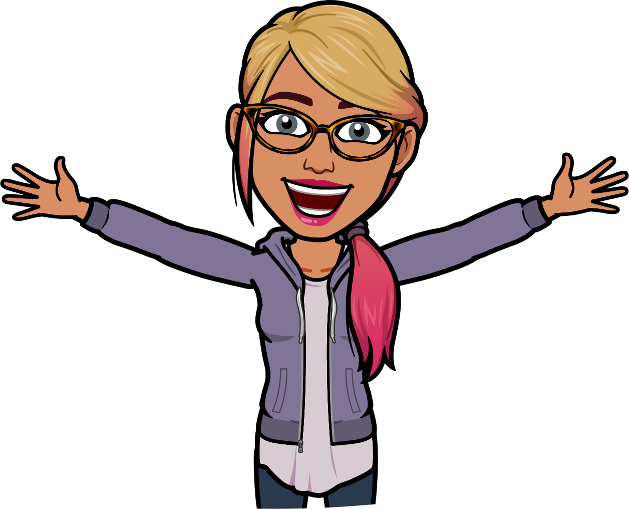 Share - Get Ombre Hair Bitmoji (1256x1016), Png Download