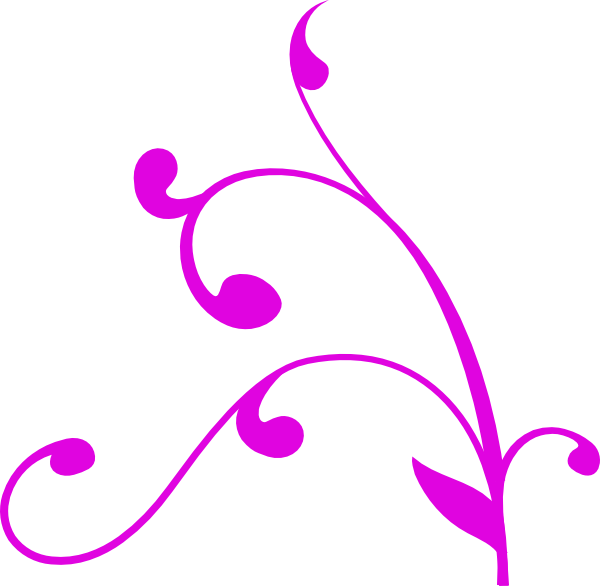 Decorative Corner Purple Clip Art - Transparent Background Tree Branch (600x586), Png Download