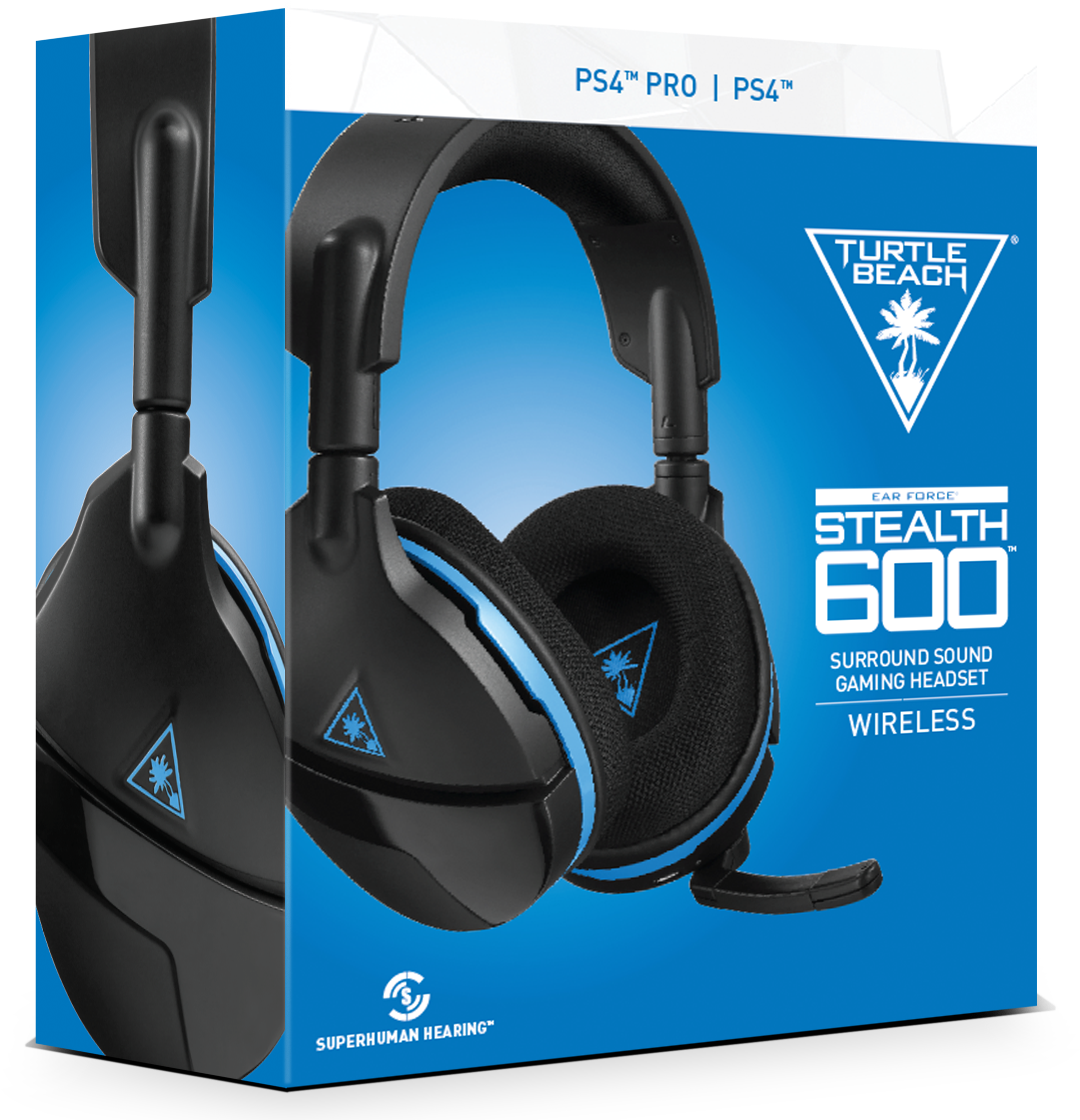 Stealth 600 Headset Playstation 4 - Turtle Beach Ear Force Stealth 600 (2201x2341), Png Download