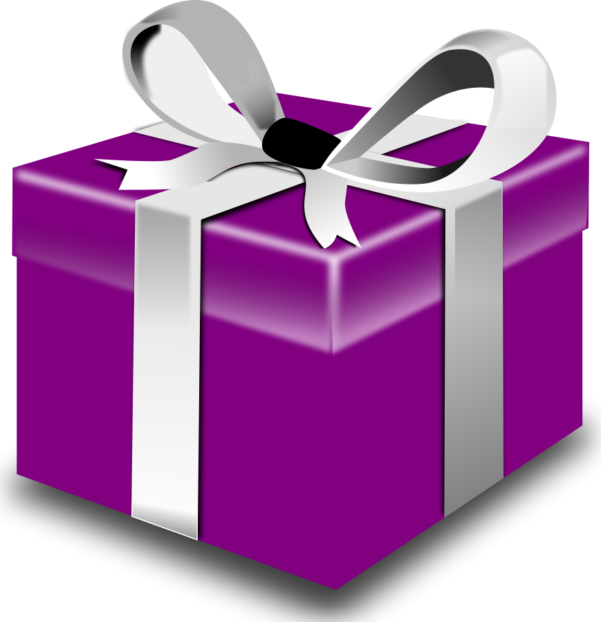 How To Set Use Purple Present Clipart (869x900), Png Download