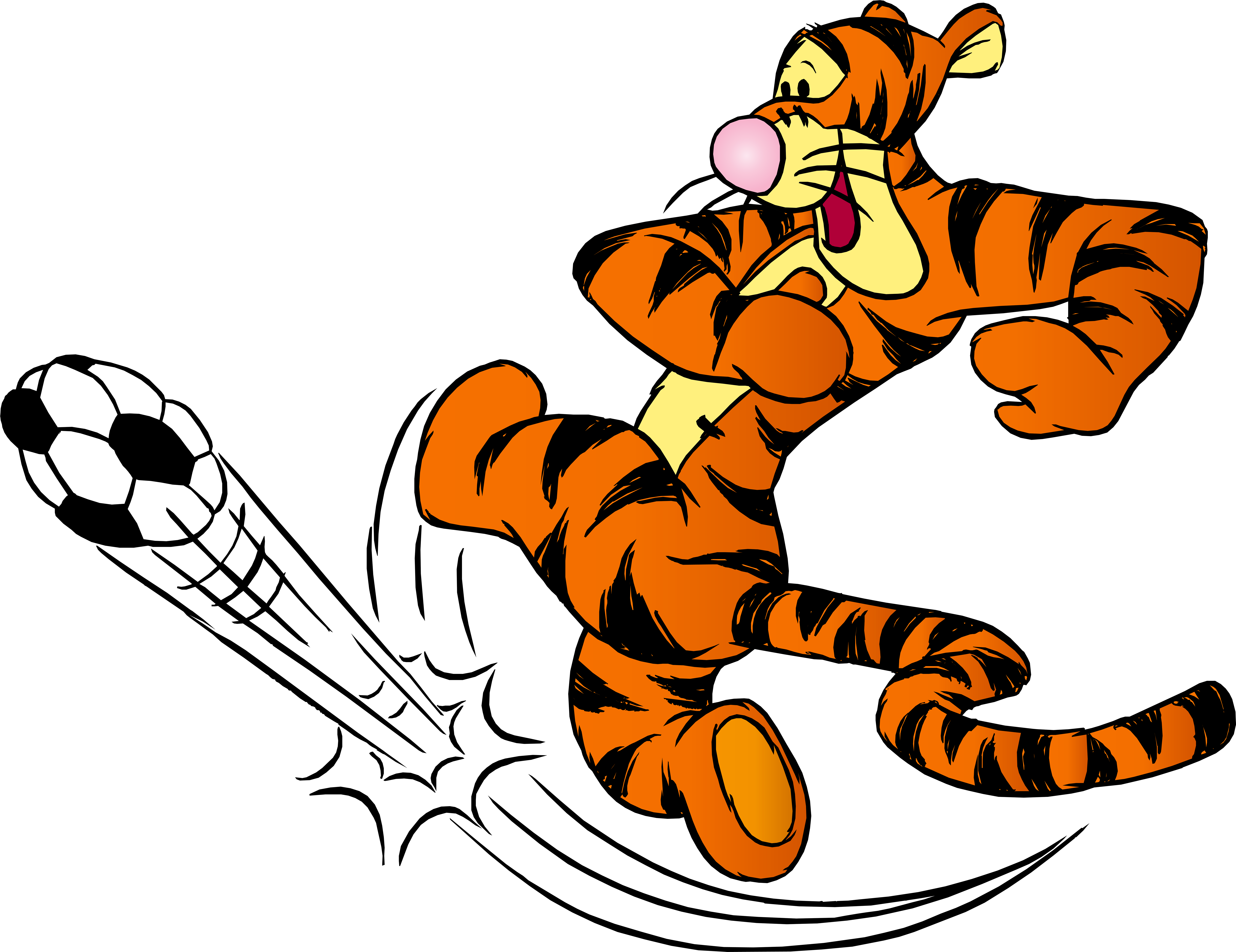 Tigger Footballer Png Clip Art (8000x6163), Png Download