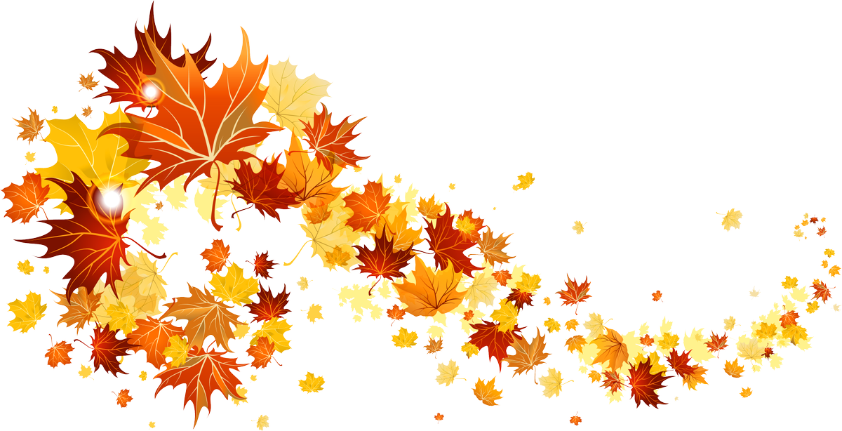 Png Falling Leaves Overlay Clipart Transparent - Fall Leaves Transparent Background (1200x614), Png Download