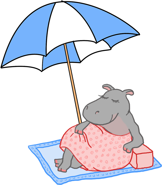 Summer With Parasol And Beach - Clip Art (778x886), Png Download