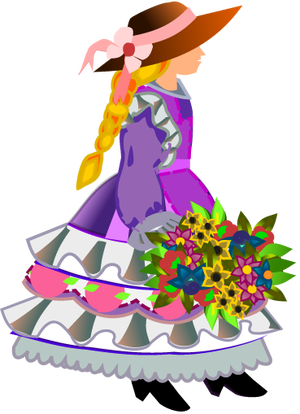 June Summer Flowers Clipart - La Sombra De Las Muchachas En Flor [book] (300x414), Png Download